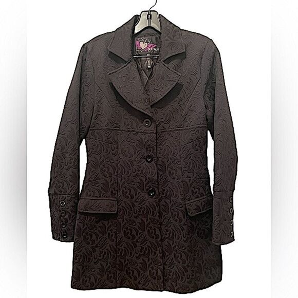 Buffalo David Bitton Jackets & Blazers - Buffalo David Bitton Black Paisley textured Coat Sz M​​​​
